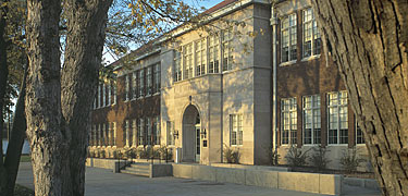 closeup of the site's entrance